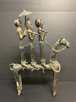 African Art Bronze Dogon Horseman