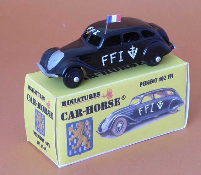 CAR-HORSE PEUGEOT D3A D4a fourgon Radiola style Dinky fin stock EUR 59,00 - FR