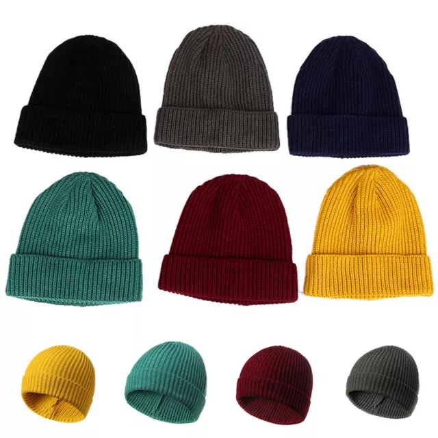 Men Unisex Hat Hip-Hop Wool Knitted Ski Cap Skull Warm Winter Cuff Beanies Hot