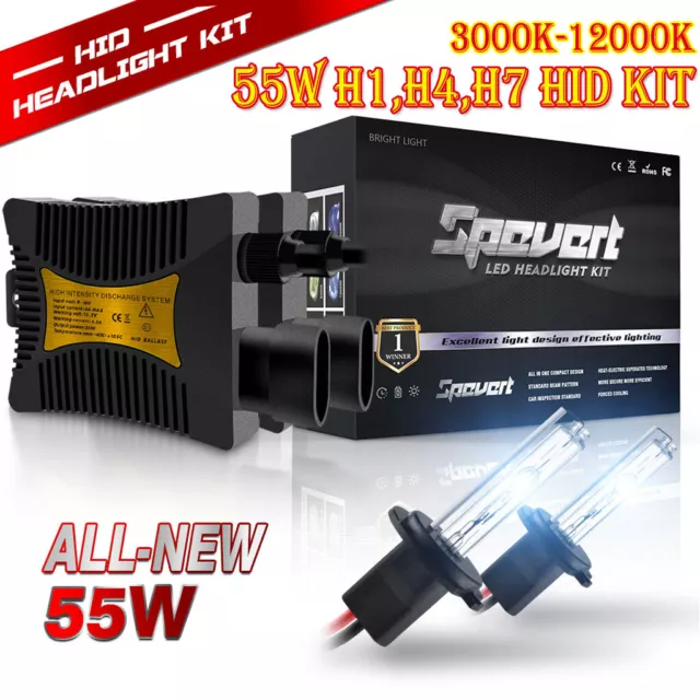 55W H7 H1 H4 Xenon Brenner HID profi Slim Kit Ballast Birne Scheinwerfer Set 12V