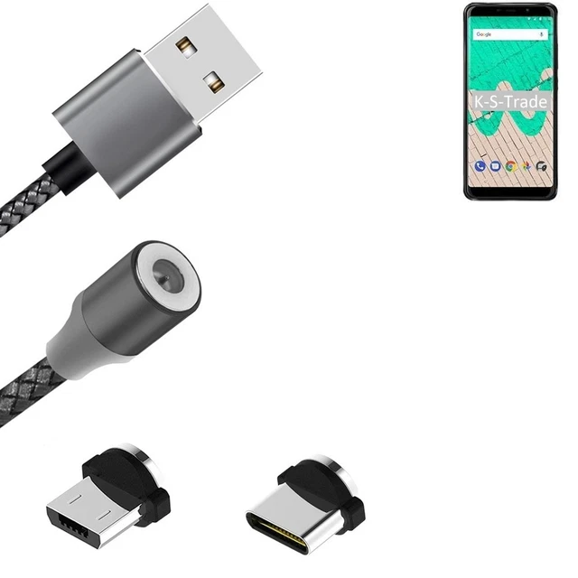 Station D’accueil Chargeur Pour Wiko View - Dock Bureau Micro USB Noir - 90 Cm