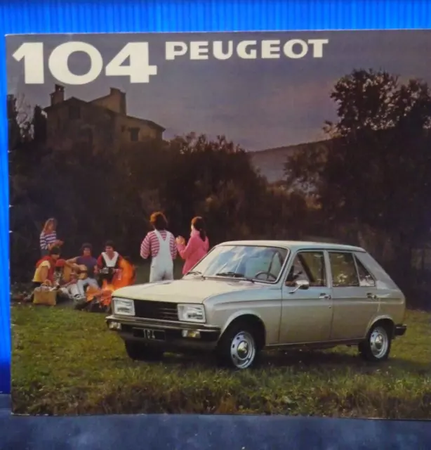 Sales brochure de vente  catalogue prospekt PEUGEOT 104 1981 19.5x22 en Français