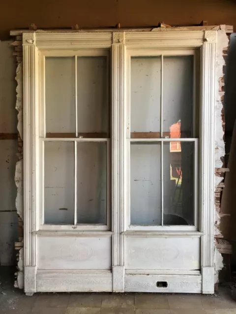 Antique VTG Decorative Victorian Double & Single Window Surrounds Old 1473-22B