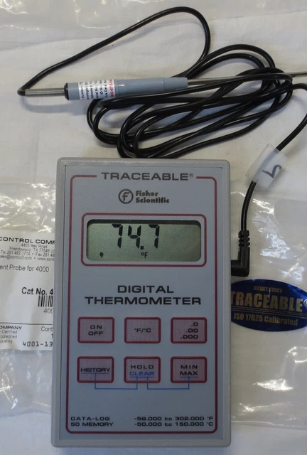 TRACEABLE [FISHER SCIENTIFIC] Digital Thermometer W/Probe See Details