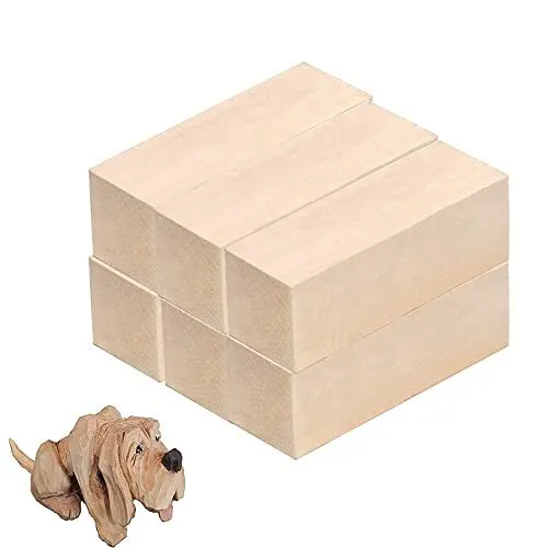 TSKDKIT 6 pezzi grandi blocchi di legno per intaglio in legno di tiglio (P5Y)