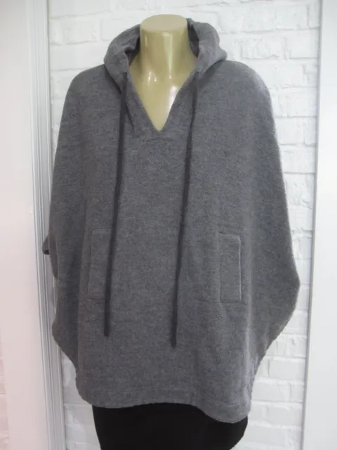 jilsander cotton wool hooded cape poncho size S Gray Top Jacket Sale!