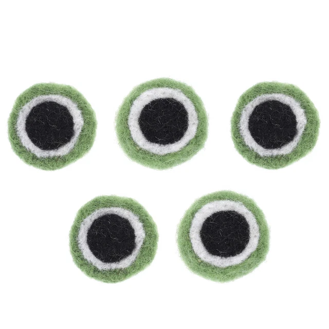 5 piezas Fieltro Ranas Ojos Adornos Encantadores Ranas Ojos Decoración Hágalo usted mismo Vestido