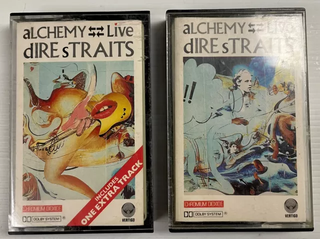 Dire Straits Alchemy Live Music Cassette 2x Tape 818 243-4 Vertigo 1984 Chrome