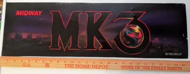 MORTAL KOMBAT 3 (NOT ULTIMATE) original arcade marquee  mk3