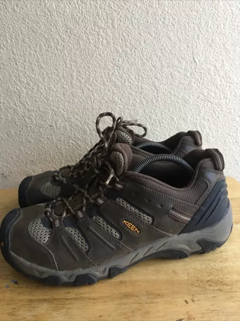 KEEN WATERPROOF HIKING Shoes Men’s Size 12 Brown Lace Up Pre-Owned $12. ...