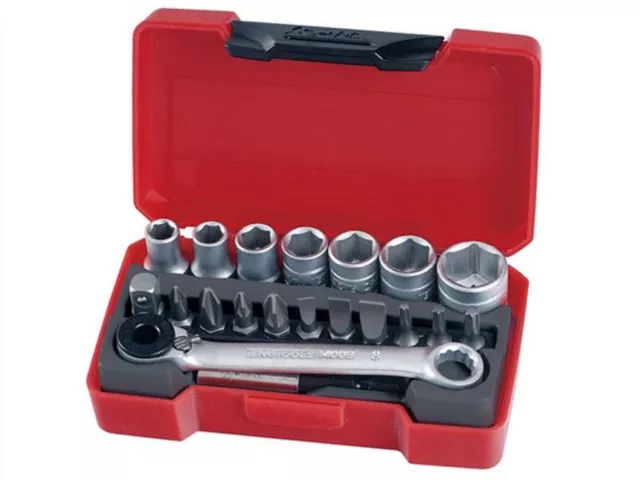 Teng Tools - 20-piece 1/4'' Mini Socket & Bits Set