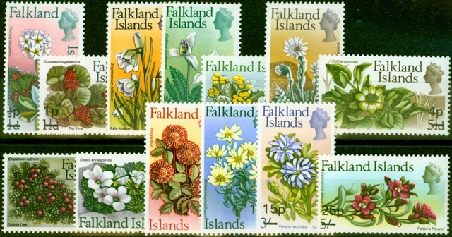 Falkland Islands 1971 Dezimal Set Mit 13 SG263-275 Fein Sehr Leicht MTD Mint