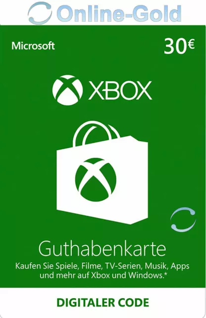 30 EUR Xbox Live Card - €30 Euro Prepagato Digitale Codice Xbox One 360 - IT