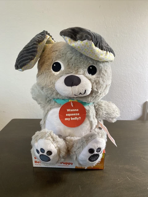 NEW IN BOX Bright Starts Belly Laughs Puppy Plush Toy 3M+ Listening Touch TESTED