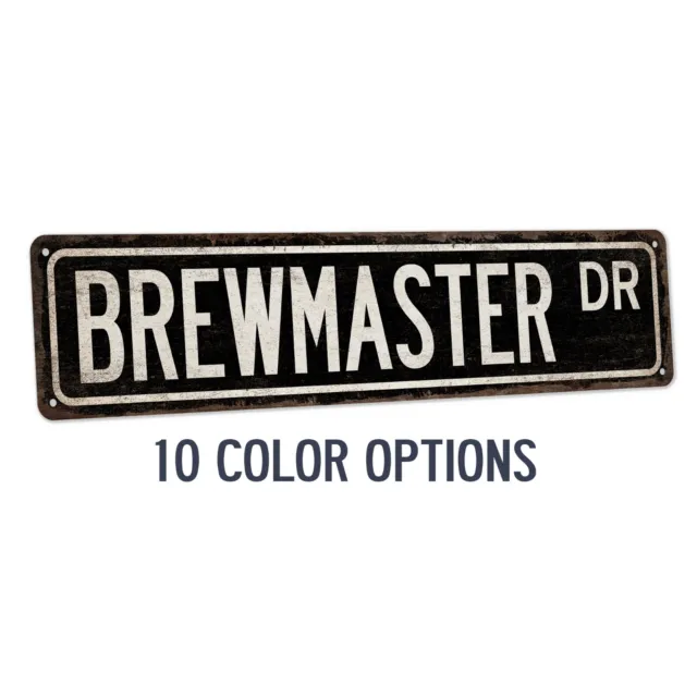Brewmaster Street Sign Man Cave Beer Decor Home Bar Lounge Brewery 104180021017