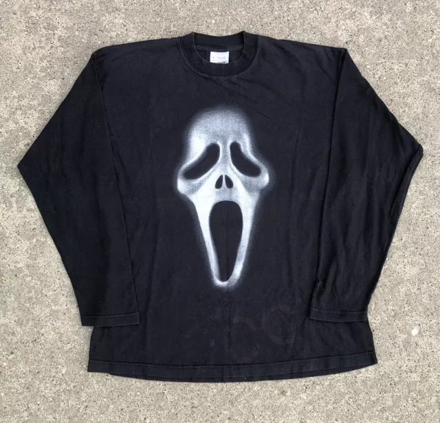 Vintage 90s Wes Craven’s Scream Ghostface Long Sleeve Shirt L Cult Horror Movie