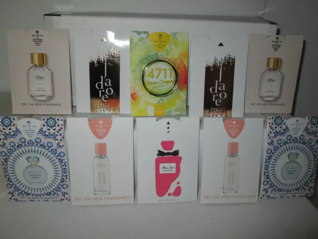 10 x Perfume Samples - Assorted Job Lot in New Style Mini Spray Packs