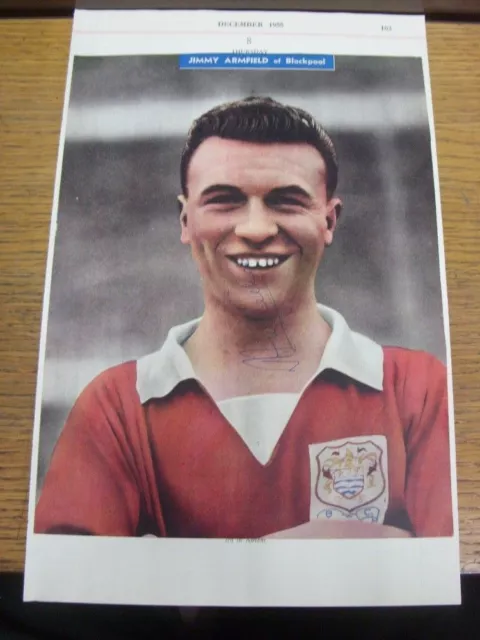 1950's Football Autograph: Jimmy Armfield - Blackpool [Signed on Colour Picture