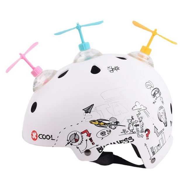 3 pz casco bambù libellula ventola tazza di aspirazione bambino elica divertente decorazione ventola-con