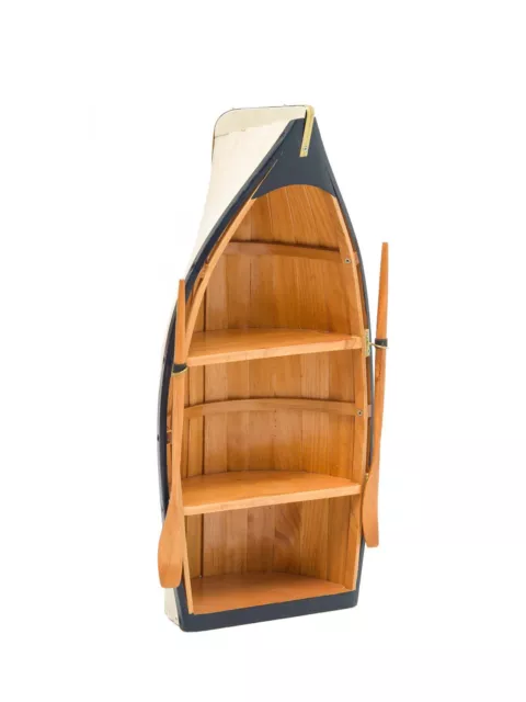 Boat wall shelf - replica rowboat shape - wood - 24.4 (62cm)"