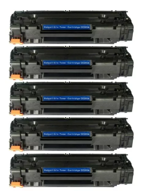 5 Toner Per Hp Laserjet P1102 W M1130 M1132 M1136 M1210 Mfp M1212 Nf Ce 285A 85A