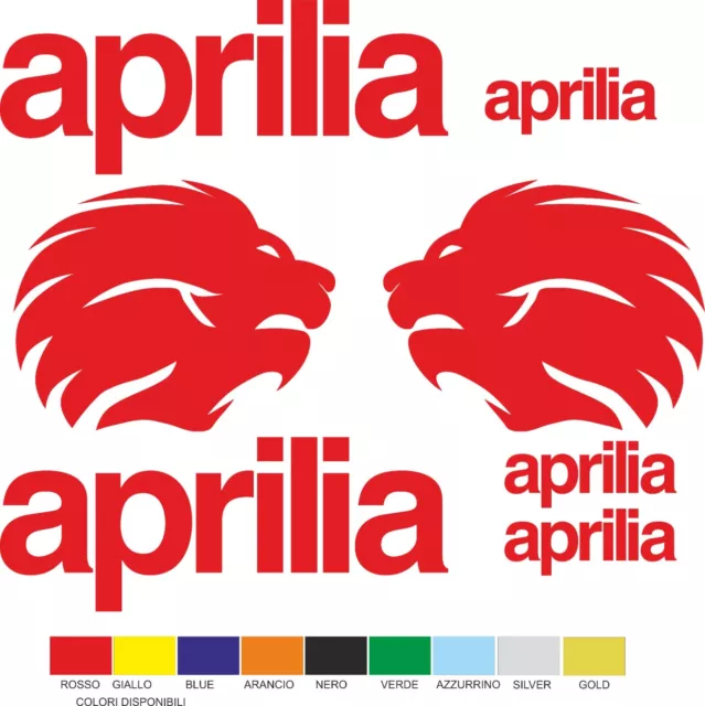 ADESIVI APRILIA DECALS sticker moto set 7 adesivi EUR 17,99 - PicClick IT
