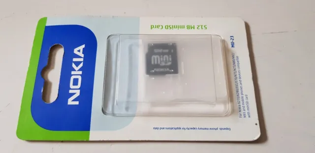 100% Original  Nokia MU-23 Mini SD Memory Card 512MB N71/N73/N80/N92/N93/N93I