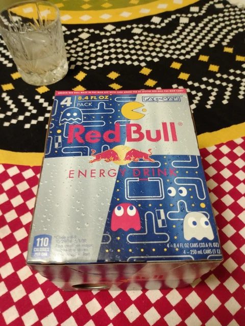 Red Bull Energy Drink Pacman Special Edition 4 Pack Unopened