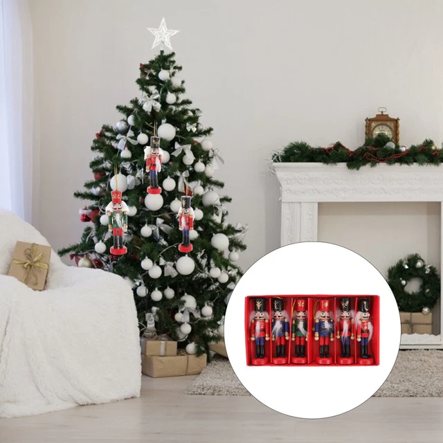 6 Pcs Christmas Nutcracker Xmas Party Decor Christmas Tree Child