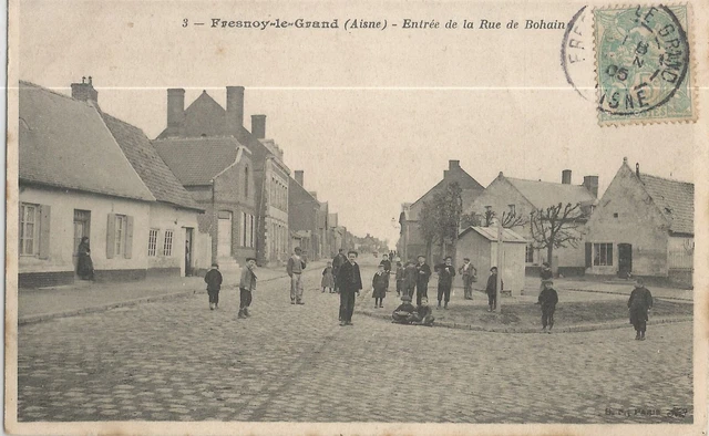 CPA - Fresnoy-le-Grand - Entrance to Rue Bohain