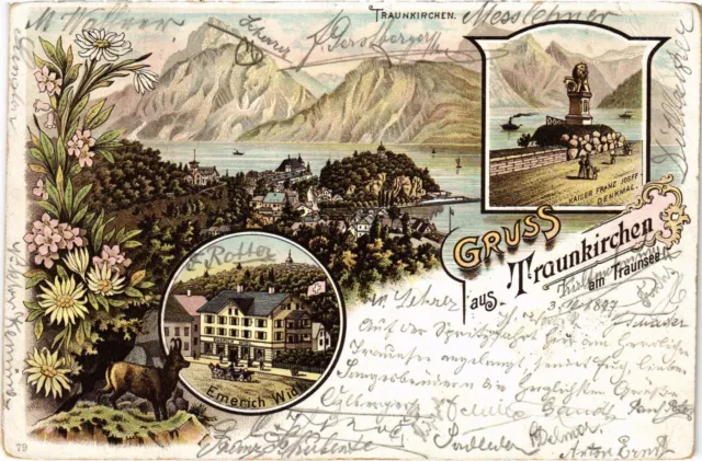 CPA AK greeting from Traunkirchen am Traunsee forerunner AUSTRIA (1274639)