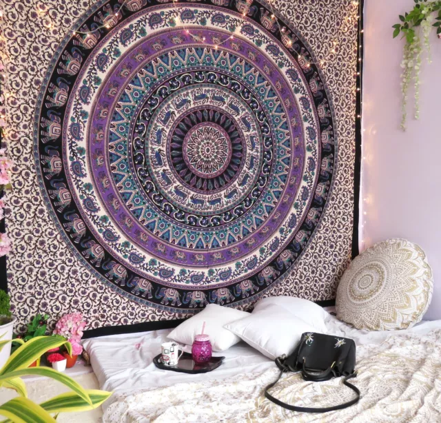 Oussum Hippie Indian Mandala Tapestry Bohemian Home Decor Wall Hanging Throw