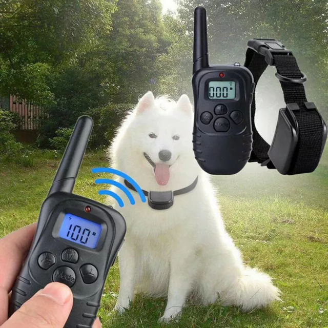 Collare elettronico ricaricabile elettrico antiabbaiare per cani addestramento telecomando 3