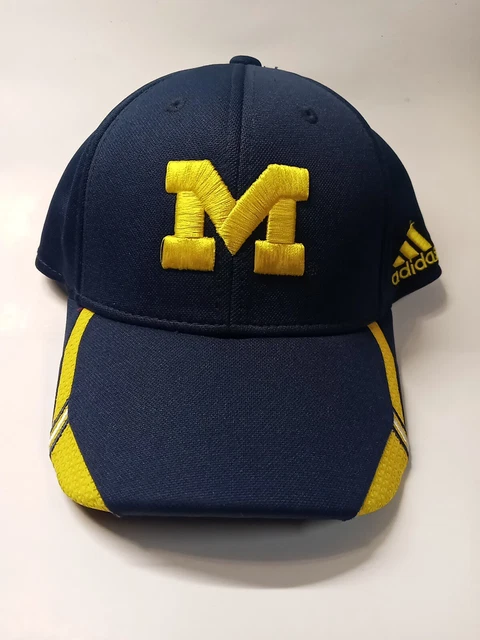 Adidas Michigan Wolverines Navy Blue Fitted Hat Cap Size  Medium S/M