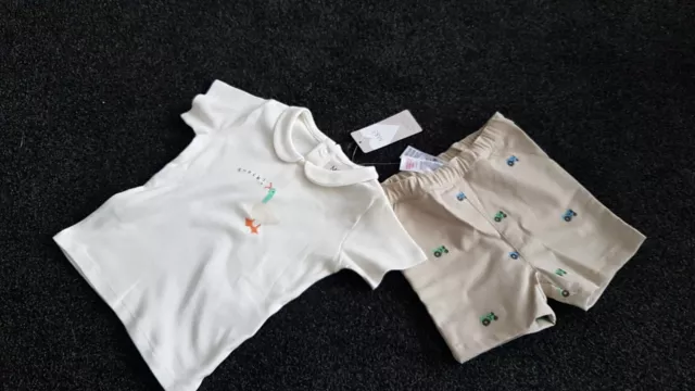 Baby Boys 2pc Duck Outfit Age 9-12 Months From Marks And Spencer BNWT