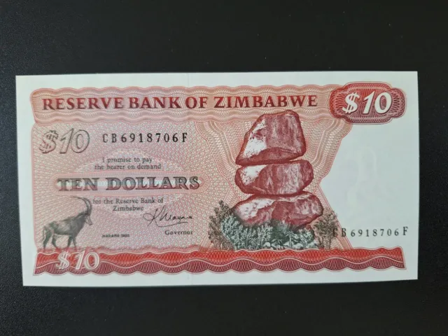 Zimbabwe 1983 $10 Banknote in Choice uncirculated condition.