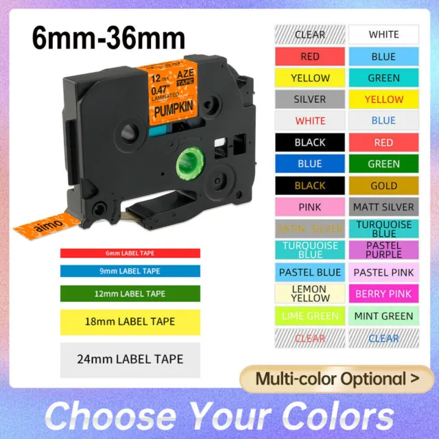 Compatible TZ TZe 231 Label Tape Laminated for Brother P-Touch 6/9/12/18/24/36MM