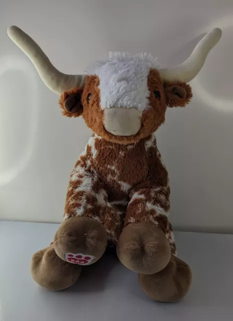 BUILD A BEAR Highland Cow Longhorn Plush Toy Used BAB