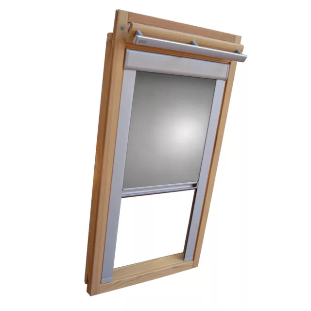 Verdunkelungsrollo ALU Thermo für Fakro Dachfenster FTP/PTP/FPP - silber-grau