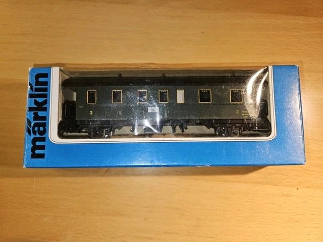 Set De 2 Voitures Märklin H0 43182 Umbauwagen, 3e Classe / Fourgon, En Boîte D'origine