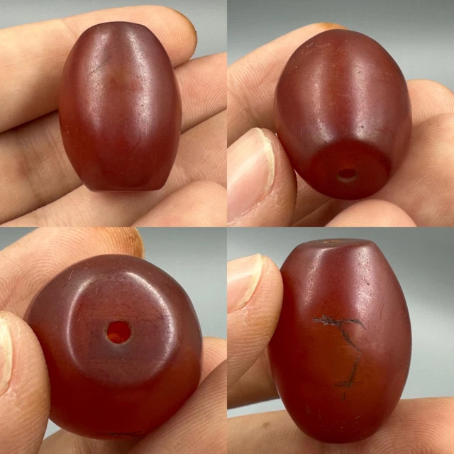 Beautiful South Asian Burmese Ancient Red Carnelian Agate Bead