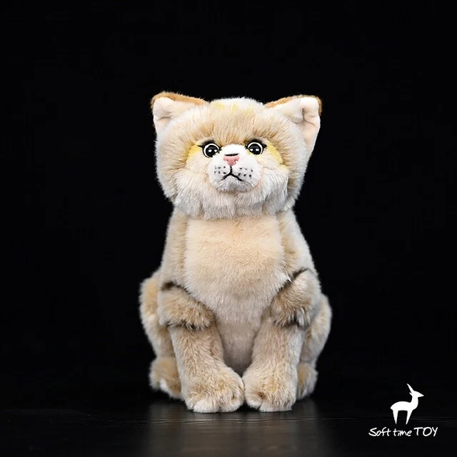 25CM SQUAT POSTURE Dune Cat Plush Toy Simulation Doll Cute Desert Cat
