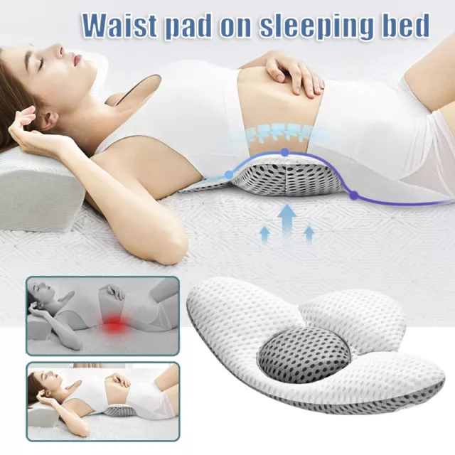 3D Lumbar Pillow Wedge Sleeping Bed Cushion Back Support Pain Relief Relaxing 2