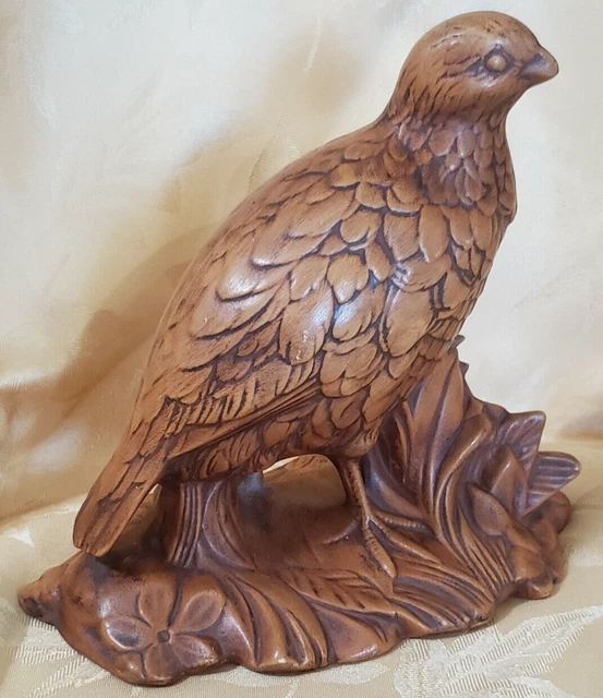 Vintage Holland Mold Quail Ceramic Bird Figurine Hand Painted July 1963