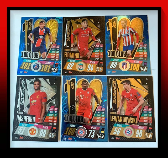 Carte collezionabili 20-21 Topps Match Attax Champions League -100 Club&Edizione limitata