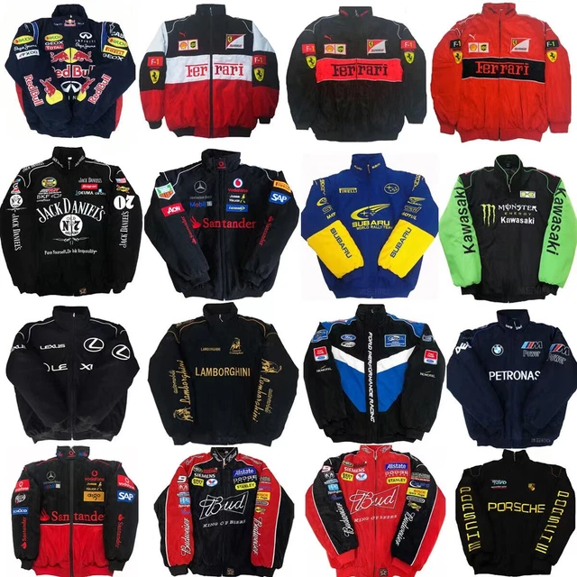 Veste En Cuir Vintage Ferrari F1 Pour Homme/unisexe - Taille L, Faite Main, Neuve Avec étiquettes