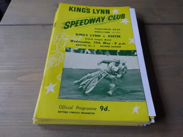 Choice of KING'S LYNN Speedway programmes 1966-1969 British League + Bulk Lot