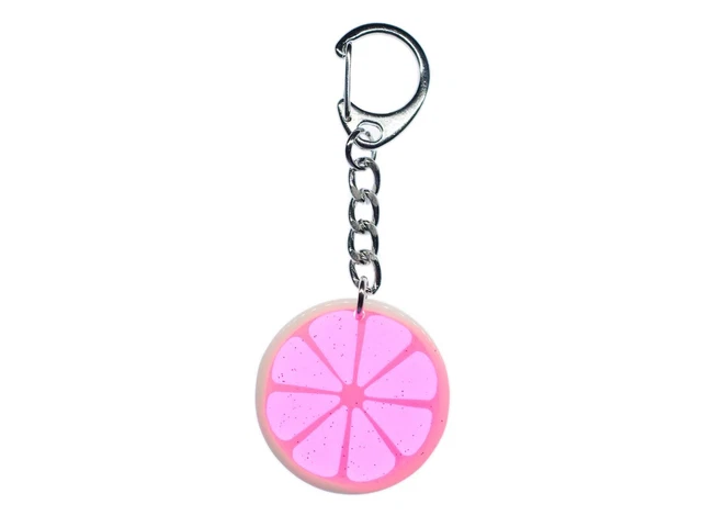 Grapefruit Pampelmuse Schlüsselanhänger Miniblings Anhänger Orange pink