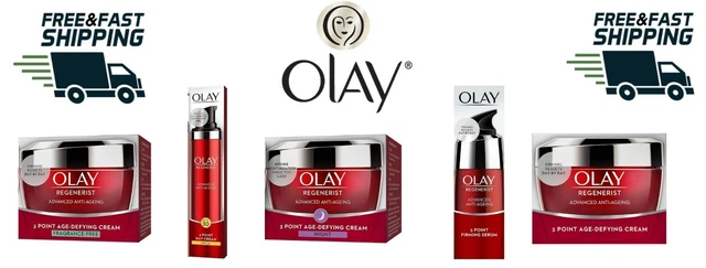 OLAY Regenerist 3 Point Anti-Ageing Day, Night Creams or Serum * Brand New
