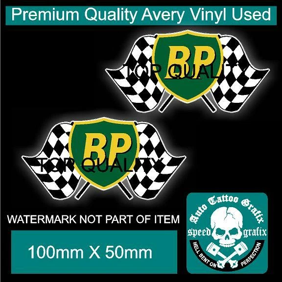 VINTAGE BP SUPER Decal Sticker X2 PetrolEana Americana Bowser Garage ...